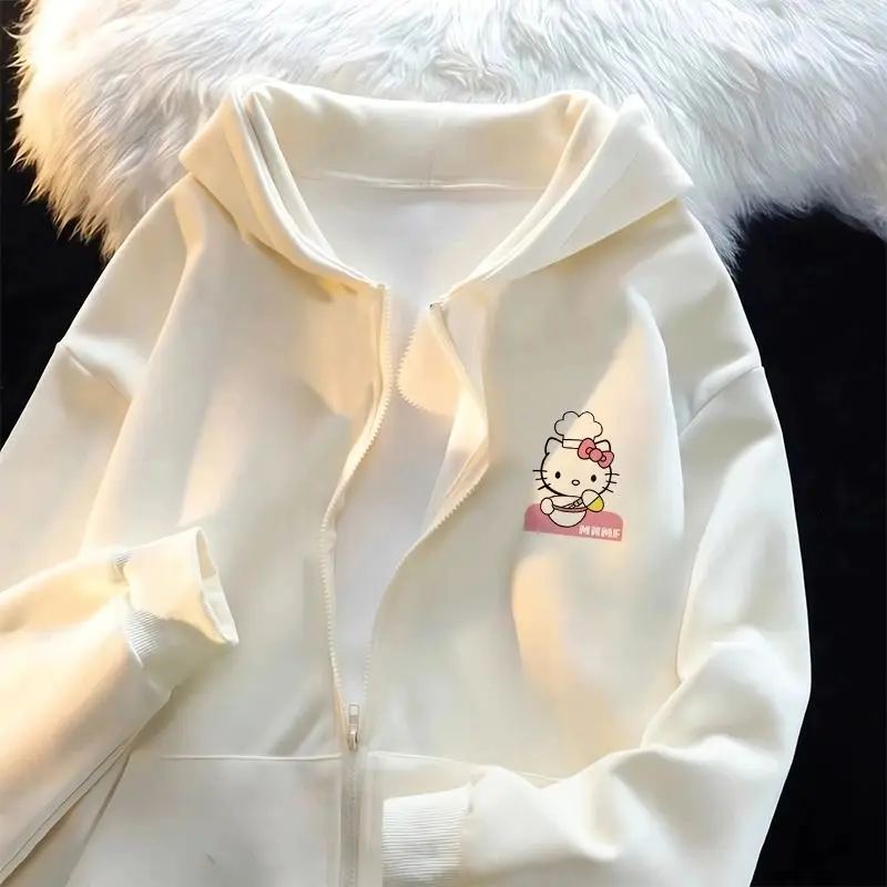 New Kawaii Sanrio Hello Kitty Cartoon Cute Anime Hoodie Ladies Spring Autumn Jacket Cardigan Beige Tops Girls Toys Birthday Gift
New Kawaii Sanrio Hello Kitty Cartoon Cute Anime Hoodie Ladies Spring Autumn Jacket Cardigan Beige Tops Girls Toys Birthday Gift