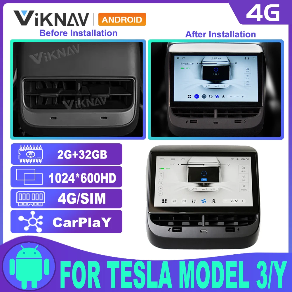 Задняя панель 7 дюймов экран Android 12 для Tesla Model 3 Y автомобильный Кондиционер управления IPS мультимедийный плеер радио
Задняя панель 7 дюймов экран Android 12 для Tesla Model 3 Y автомобильный Кондиционер управления IPS мультимедийный плеер радио