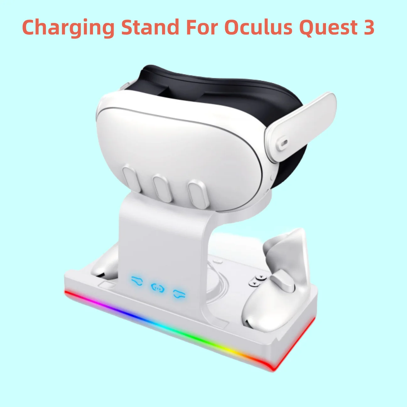 Charging Station For Meta Oculus Quest 3 With Controller Charging And Glass Charger Stand VR Charged Dock
Charging Station For Meta Oculus Quest 3 With Controller Charging And Glass Charger Stand VR Charged Dock