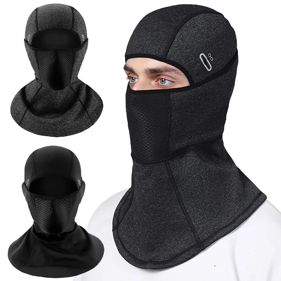 

Cycling Balaclava Men Windproof Warmth Face Mask Outdoor Running Headwear Motorcycle Riding Bike Cap With Eyeglass Hole