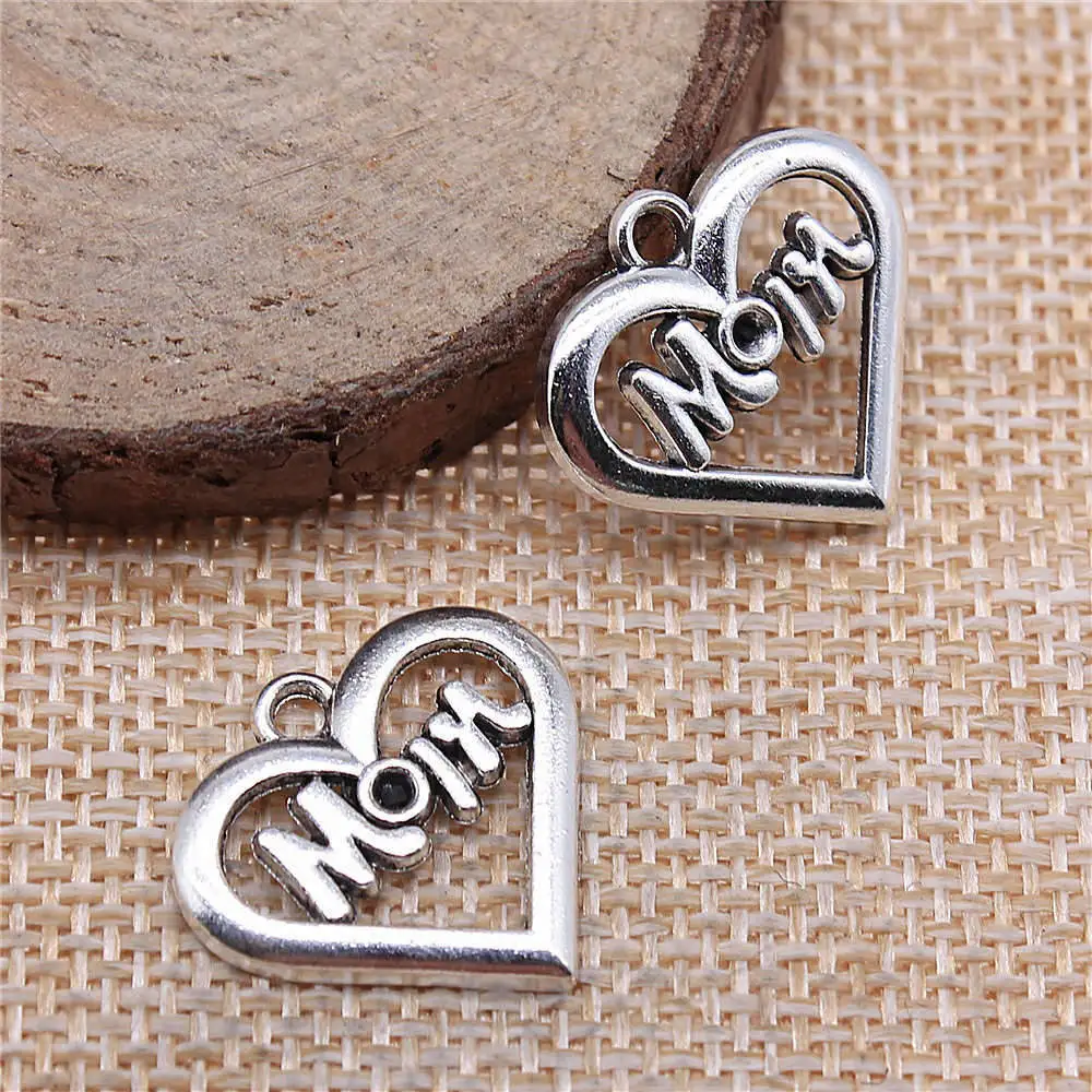 Men Accessories Mom Heart Charms Jewellery Making Supplies 21x20mm 10pcs 
Men Accessories Mom Heart Charms Jewellery Making Supplies 21x20mm 10pcs