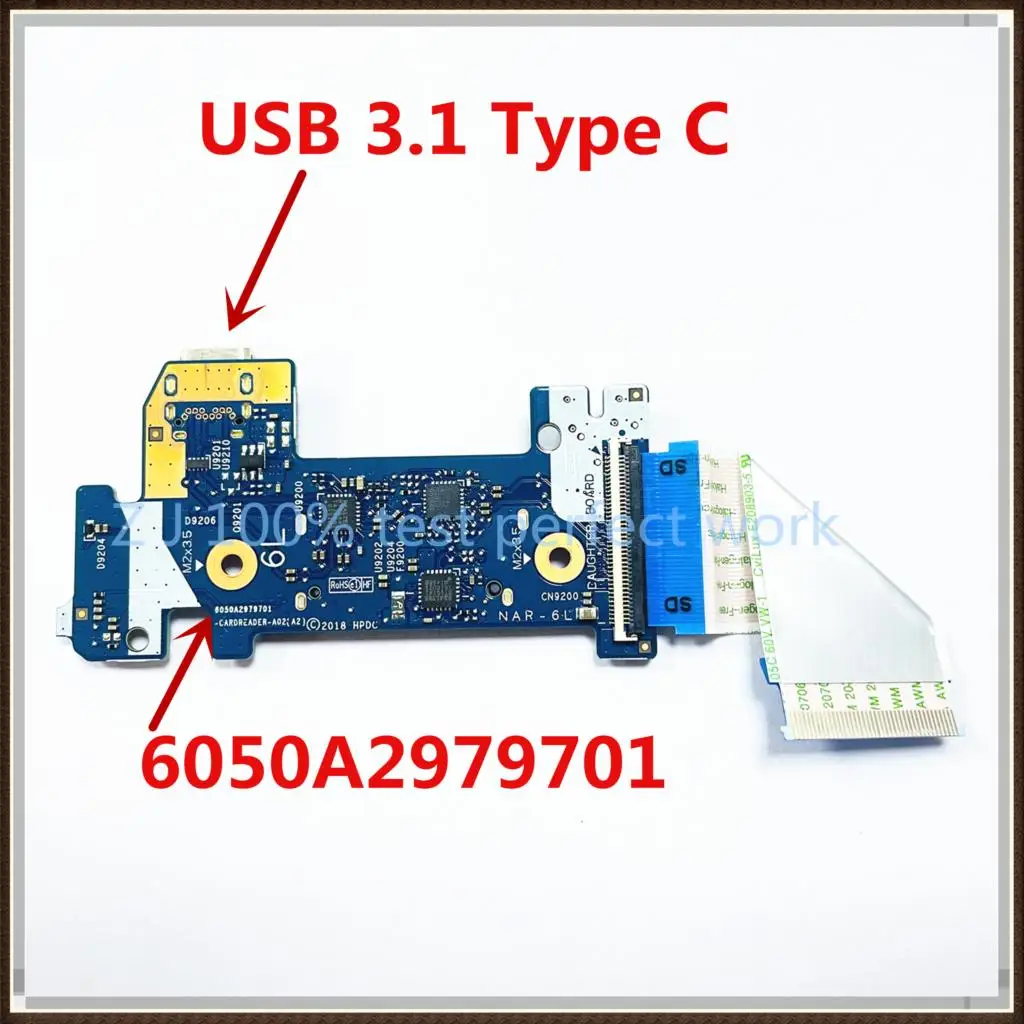 For Hp 14S-CR 14-DK 14-CK 14-CF Laptop USB 3.1 Type C Card Reader Power Board L24483-001 6050A2979701 100% Tested Fast Ship For Hp 14S-CR 14-DK 14-CK 14-CF Laptop USB 3.1 Type C Card Reader Power Board L24483-001 6050A2979701 100% Tested Fast Ship