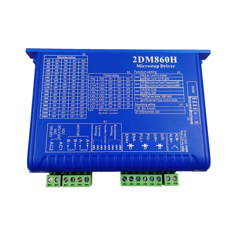 1 Piece 2Phase Digital Stepper Driver 2.1A-8.4A 24-110VDC 18-80VAC Universal For NEMA34 Motor CNC Engraving Machine
1 Piece 2Phase Digital Stepper Driver 2.1A-8.4A 24-110VDC 18-80VAC Universal For NEMA34 Motor CNC Engraving Machine