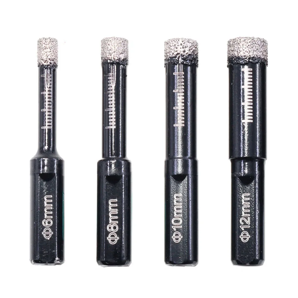 4pcs Diamond Brazed Dry Drilling Bit 9.5mm Triangular Shank Porcelain Cup Saw Ceramic Marble Granite Tile Hole Opener Hole Saw
4pcs Diamond Brazed Dry Drilling Bit 9.5mm Triangular Shank Porcelain Cup Saw Ceramic Marble Granite Tile Hole Opener Hole Saw