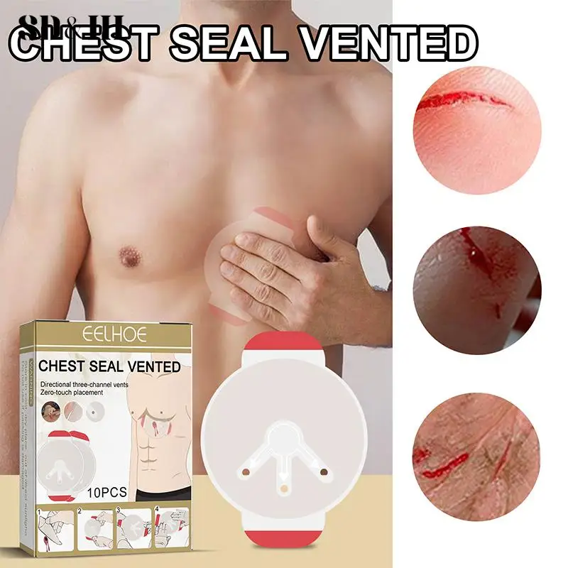10pcs Safety Survival Emergency Trauma Sticker Chest Seal Medical Chest Seal Vented First Aid Patch Outdoor Tool Safety Survival
10pcs Safety Survival Emergency Trauma Sticker Chest Seal Medical Chest Seal Vented First Aid Patch Outdoor Tool Safety Survival