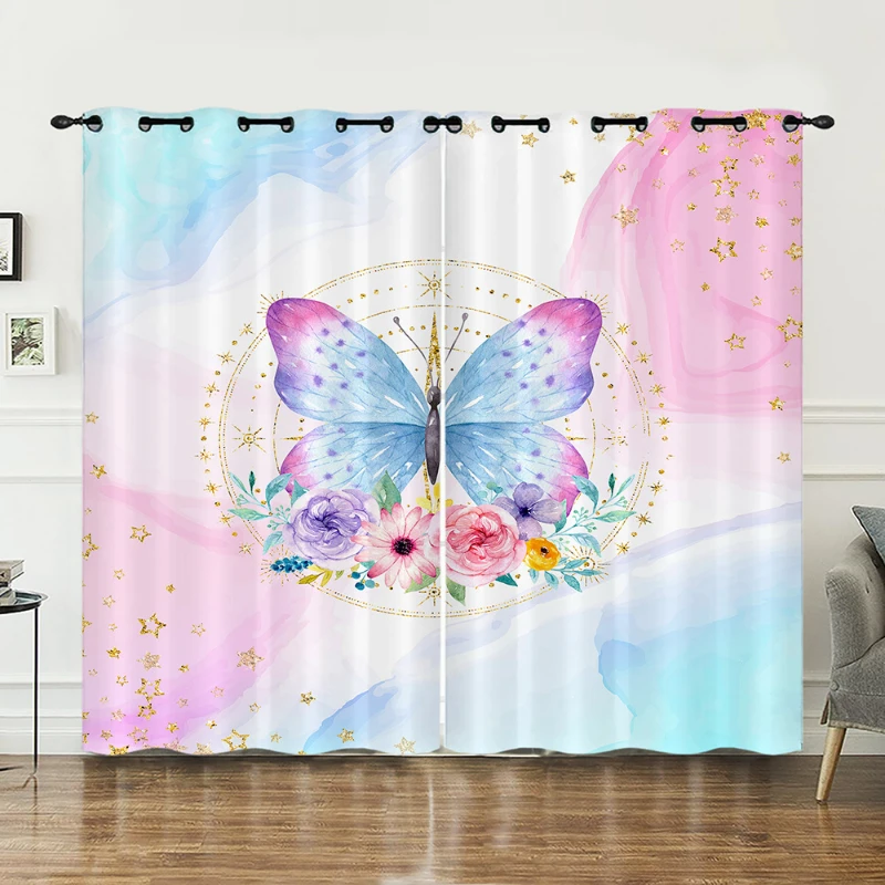 Cartoon Butterfly 3D Printed Blackout Curtain for Kids Girl Bedroom Living Room Decoration Window Curtains Treatment Drapes
Cartoon Butterfly 3D Printed Blackout Curtain for Kids Girl Bedroom Living Room Decoration Window Curtains Treatment Drapes