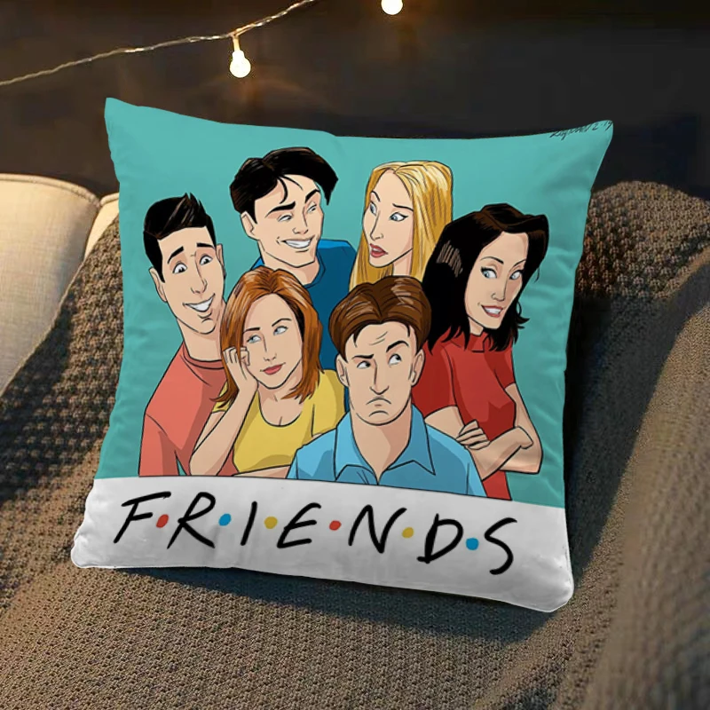 

Pillowcases Friends TV Show Square Cushion Cover Luxury Pillow Cover Pillow Case Sofa Car Bed Room Decor Dakimakura Wedding Gift