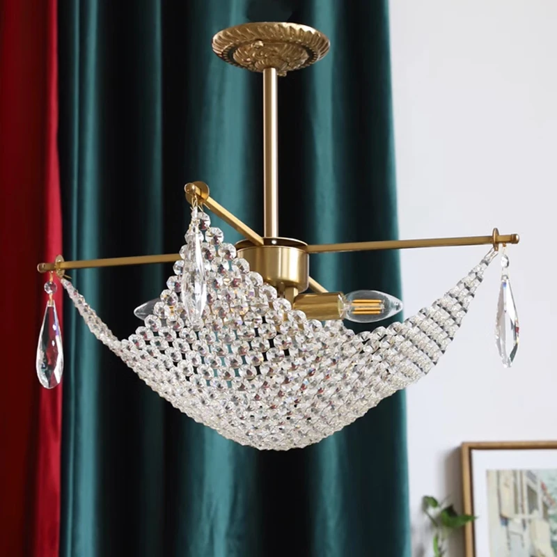 American Crystal Net Pendant Lamps Italian Romantic Chandelier Pendant Lights Fixture French Vintage Luxury Lamparas Luminarias
American Crystal Net Pendant Lamps Italian Romantic Chandelier Pendant Lights Fixture French Vintage Luxury Lamparas Luminarias