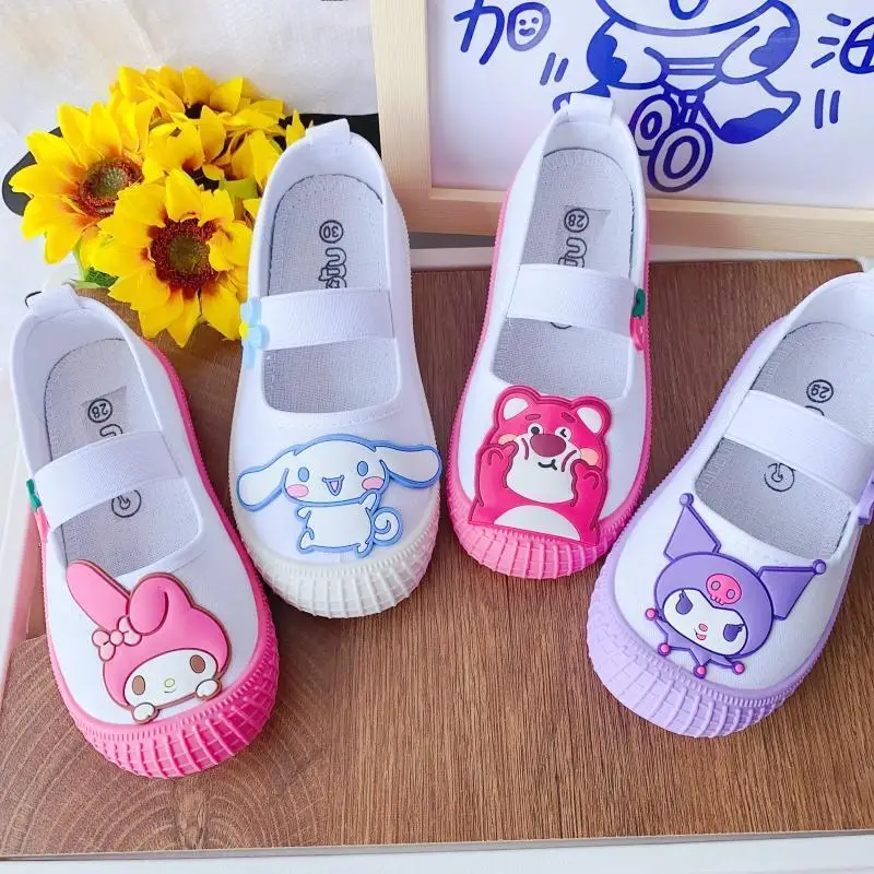 Kawaii Sanrio Kids Canvas Shoes Kuromi Mymelody Cinnamoroll Cartoon Anime Cloth Shoes Breathable Anti-Skid White Shoes Toy Gift
Kawaii Sanrio Kids Canvas Shoes Kuromi Mymelody Cinnamoroll Cartoon Anime Cloth Shoes Breathable Anti-Skid White Shoes Toy Gift