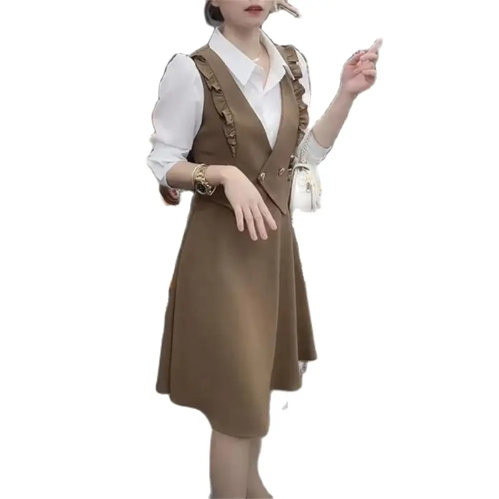 Women's Casual Long Sleeve Dresses Street A Line Midi Dress Vintage Fake Two Pieces Peter Pan Collor Preppy Style Sweet Kawaii
Women's Casual Long Sleeve Dresses Street A Line Midi Dress Vintage Fake Two Pieces Peter Pan Collor Preppy Style Sweet Kawaii