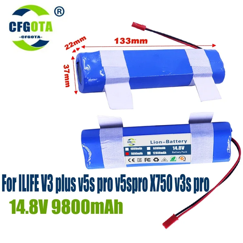 100%Original For ILIFE V3 plus v5s pro v5spro X750 v3s pro 14.8V 12800mAh Rechargeable Battery Robotic Cleaner accessories parts
100%Original For ILIFE V3 plus v5s pro v5spro X750 v3s pro 14.8V 12800mAh Rechargeable Battery Robotic Cleaner accessories parts