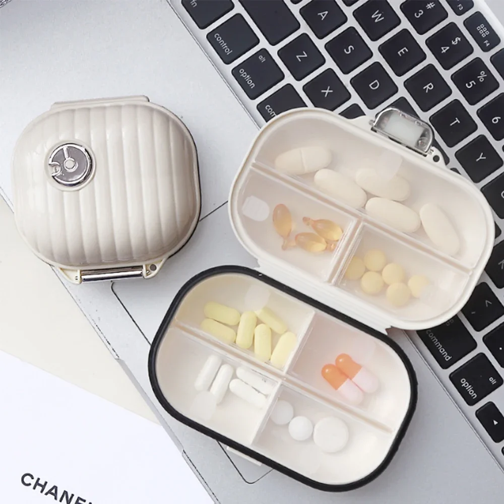 

Mini Portable Pill Box Travel for Seven Days Multi Grid Split Package Pills Tablets Sealed Storage Box Pill Organizer Weekly