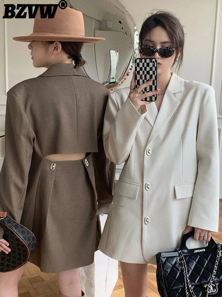 BZVW Designer Backless Long Sleeve Blazer Dresses For Women Fashion Temperament 2023 Autumn Female Suit Coat Dress 25X01648
BZVW Designer Backless Long Sleeve Blazer Dresses For Women Fashion Temperament 2023 Autumn Female Suit Coat Dress 25X01648