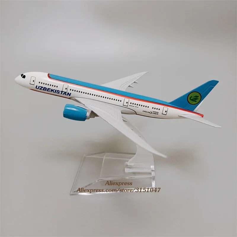 Alloy Metal Air UZBEKISTAN Airlines Boeing 787 B787 Airplane Model UZBEKISTAN Airways Plane Model Stand Aircraft Kids Gifts 16cm
Alloy Metal Air UZBEKISTAN Airlines Boeing 787 B787 Airplane Model UZBEKISTAN Airways Plane Model Stand Aircraft Kids Gifts 16cm