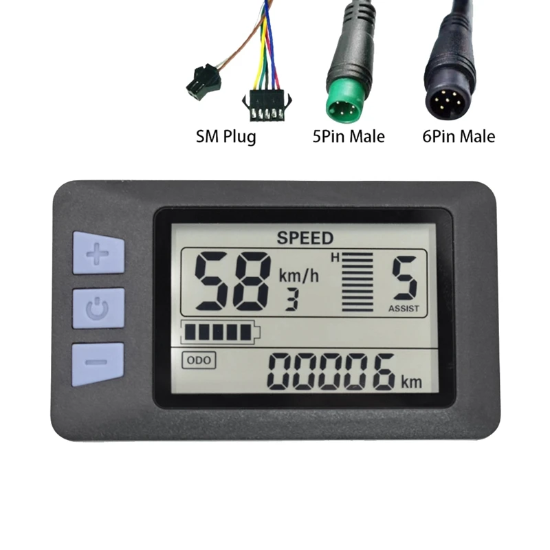 P3H Electric Bike LCD Display Meter Dashboard Meter Display Panel Meter Display 24V 36V 48V 60V For Electric Scooter (6PIN)
P3H Electric Bike LCD Display Meter Dashboard Meter Display Panel Meter Display 24V 36V 48V 60V For Electric Scooter (6PIN)