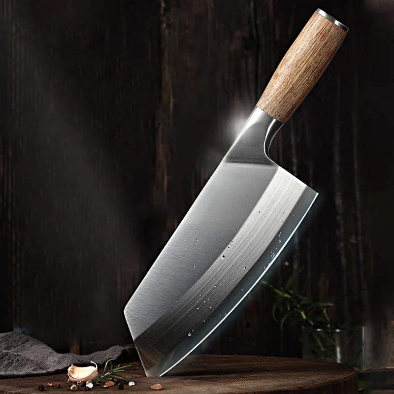Kitchen Chef Cleaver Knife Stainless Steel Original Wood Handle Meat Fish Knives Sharp Slicing Knife Sharpener Butcher Knife
Kitchen Chef Cleaver Knife Stainless Steel Original Wood Handle Meat Fish Knives Sharp Slicing Knife Sharpener Butcher Knife