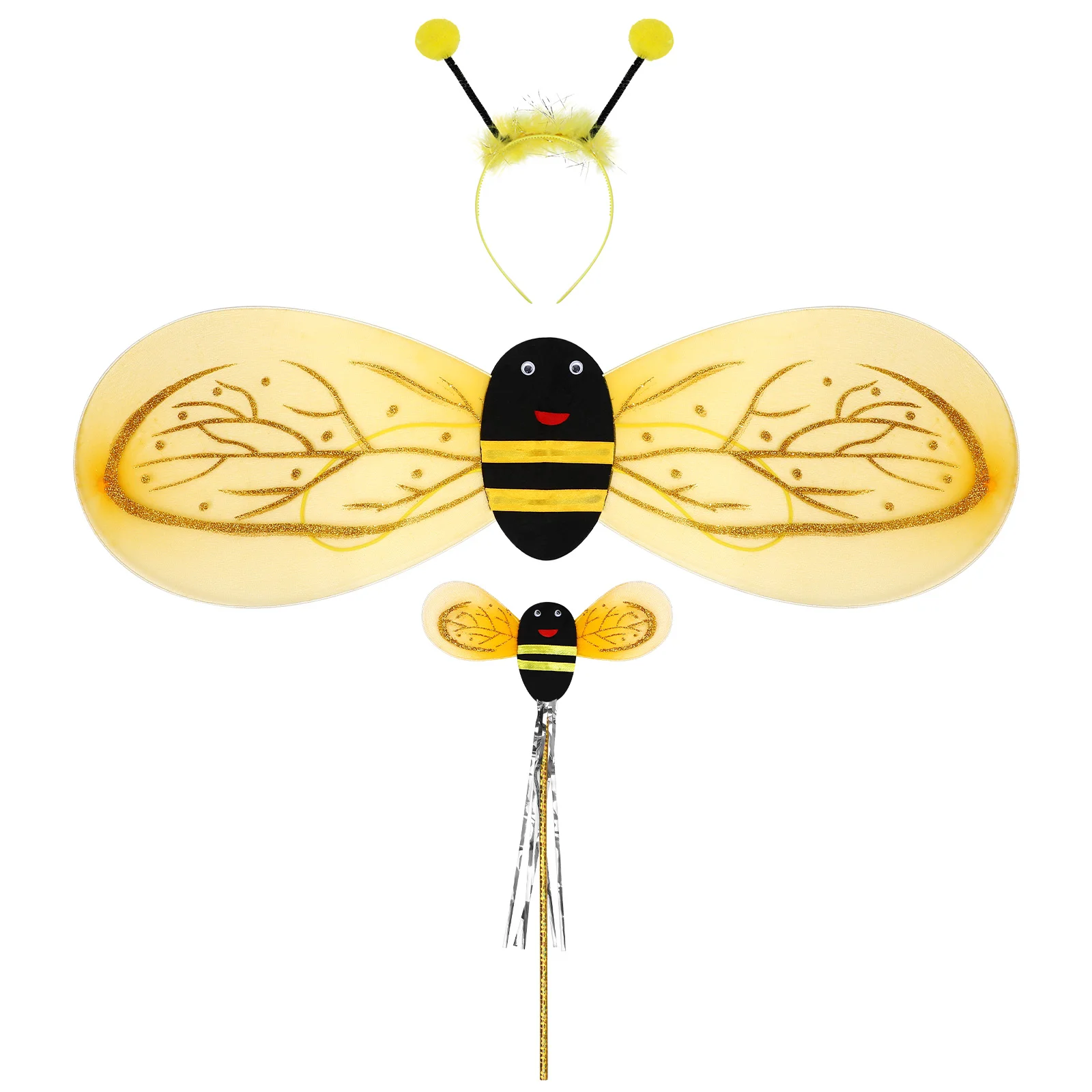 Carnival Stage Performance Cosplay Party Bee Wings Headband Wand Bee Costume Props Bee Cosplay Costume for Girls Kids Boys
Carnival Stage Performance Cosplay Party Bee Wings Headband Wand Bee Costume Props Bee Cosplay Costume for Girls Kids Boys