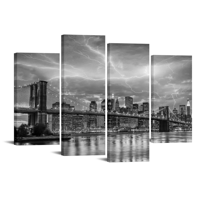 4 Pieces Thunder Over City Wall Art Posters Black and White Print Canvas Painting Modern Style Picture Living Room Home Decor
4 Pieces Thunder Over City Wall Art Posters Black and White Print Canvas Painting Modern Style Picture Living Room Home Decor