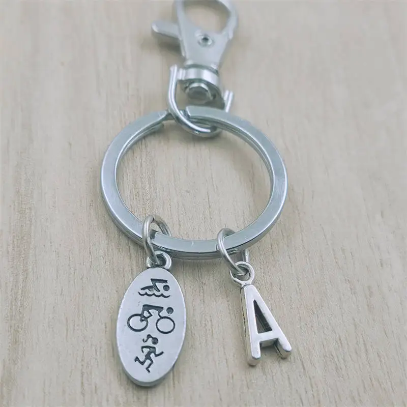 Triathlon Run Swim Bike Keyring Letter Car Key Chain Ring Lobster Clasp Initial Charm Women Jewelry Accessories Pendants Metal
Triathlon Run Swim Bike Keyring Letter Car Key Chain Ring Lobster Clasp Initial Charm Women Jewelry Accessories Pendants Metal