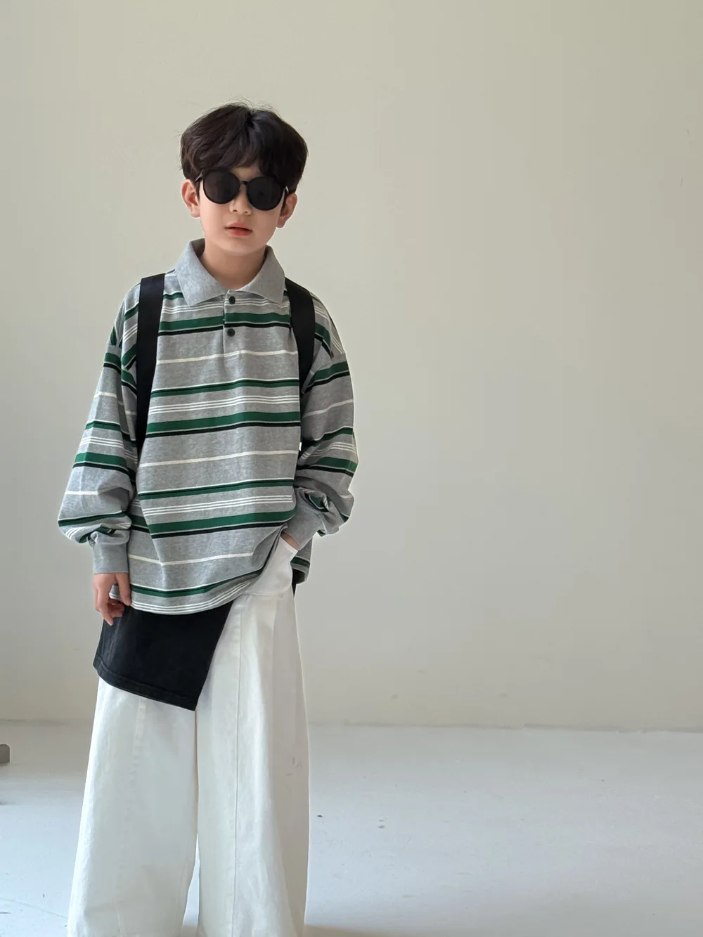 2025 Autumn New Children Long Sleeve T Shirts Cotton Boys Loose Striped Polo Shirts Girls Lapel Casual Bottoming Tops Clothes 16 Sf7107eaf666743acbb2ac944bd3af205K