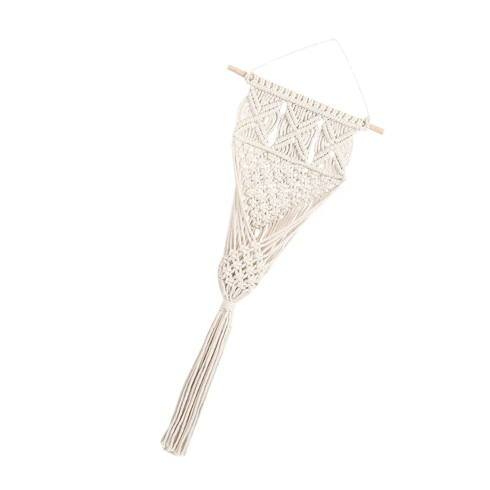 Cotton Rope Plant Basket Holder - Woven Wood Hanging Decor 5 Sf710ea16521c4c65b9cd92dd5dad8fb9t