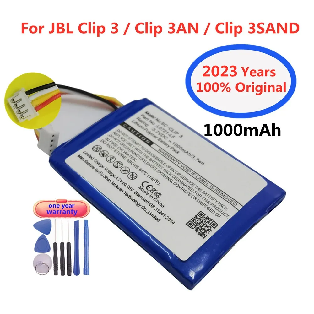 New 1000mAh Original Player Battery For JBL Clip 3 Clip3 Clip 3AN Clip 3 SAND Rechargeable Speaker Battery + Tracking Number
New 1000mAh Original Player Battery For JBL Clip 3 Clip3 Clip 3AN Clip 3 SAND Rechargeable Speaker Battery + Tracking Number