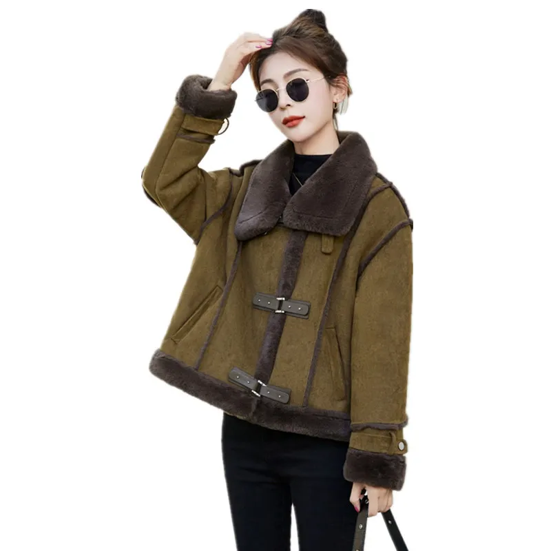 Vintage Short Lamb Fur Coat Women 2024 Winter New Korean Fashion Long Sleeve Thick Suede Velvet Fur Jacket Ffemale Outwear W190
Vintage Short Lamb Fur Coat Women 2024 Winter New Korean Fashion Long Sleeve Thick Suede Velvet Fur Jacket Ffemale Outwear W190