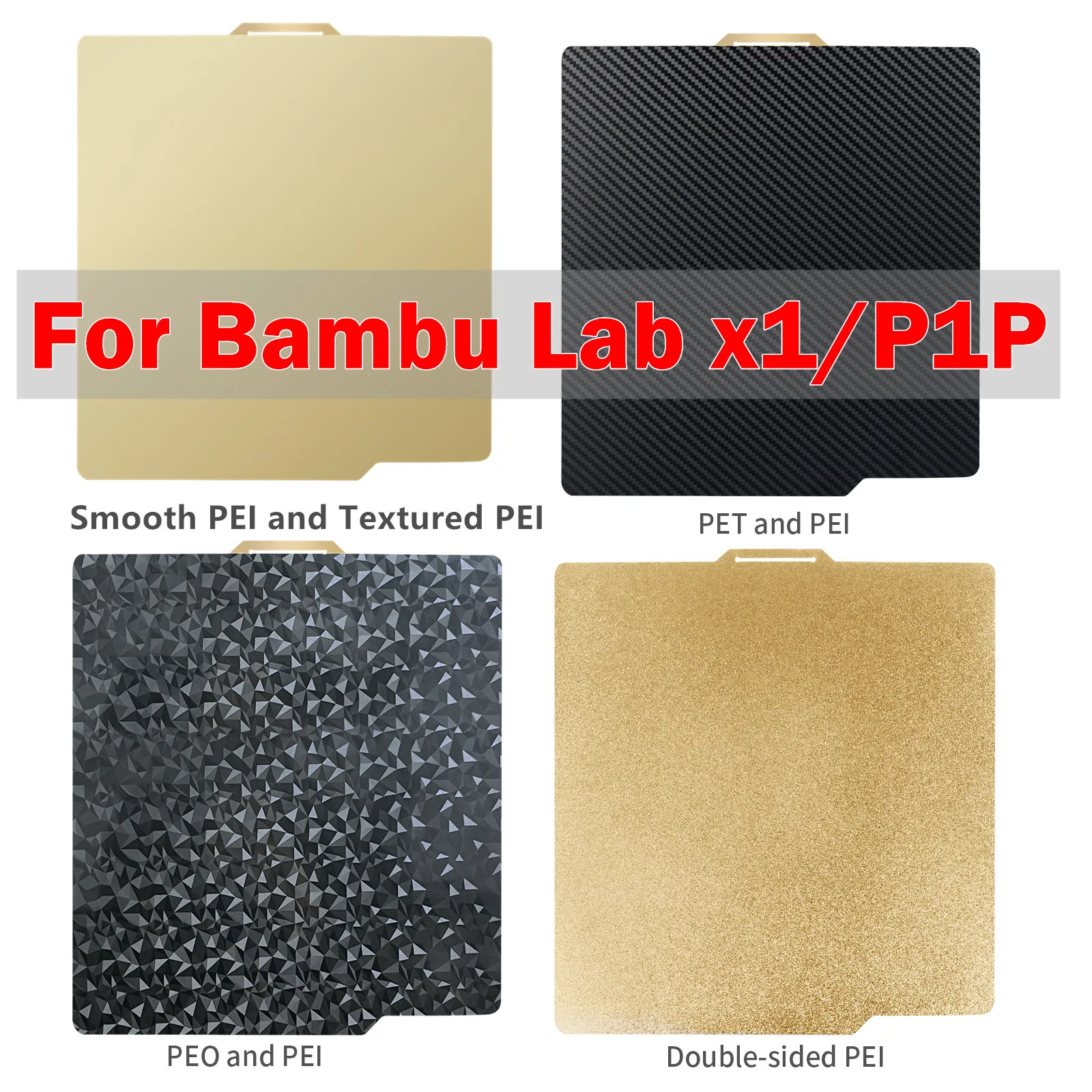 For Bambu Lab P1P Build Plate x1 Textured Pei Spring Steel 257x257mm Smooth PEI sheet Peo Plate For Pet Bambulab Build Plate
For Bambu Lab P1P Build Plate x1 Textured Pei Spring Steel 257x257mm Smooth PEI sheet Peo Plate For Pet Bambulab Build Plate