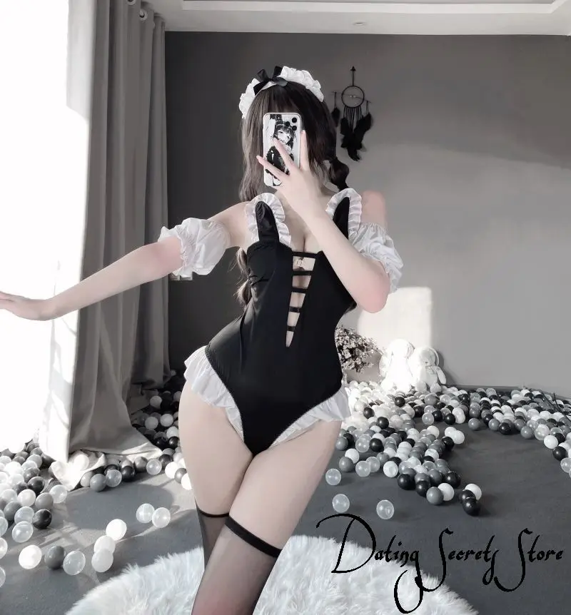 Sexy Lingerie Uniform Temptation Black and White Maid Outfit Three-point Passion Transparent Lace Hot Bandage Maid Nightdress
Sexy Lingerie Uniform Temptation Black and White Maid Outfit Three-point Passion Transparent Lace Hot Bandage Maid Nightdress