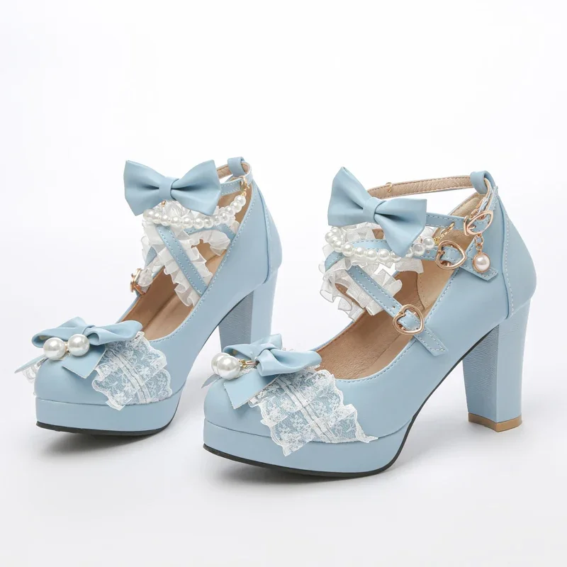 Cross Strap Women High Heels Mary Jane Pumps Party Wedding Cosplay White Pink Black Strawberry Bow Princess Cosplay Lolita Shoes
Cross Strap Women High Heels Mary Jane Pumps Party Wedding Cosplay White Pink Black Strawberry Bow Princess Cosplay Lolita Shoes
