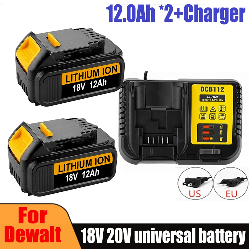 20V Original ForDewalt Lithium Battery 12000mAh Rechargeable Battery DCB200 Power Tool With Charger DCB120 DCB182
20V Original ForDewalt Lithium Battery 12000mAh Rechargeable Battery DCB200 Power Tool With Charger DCB120 DCB182