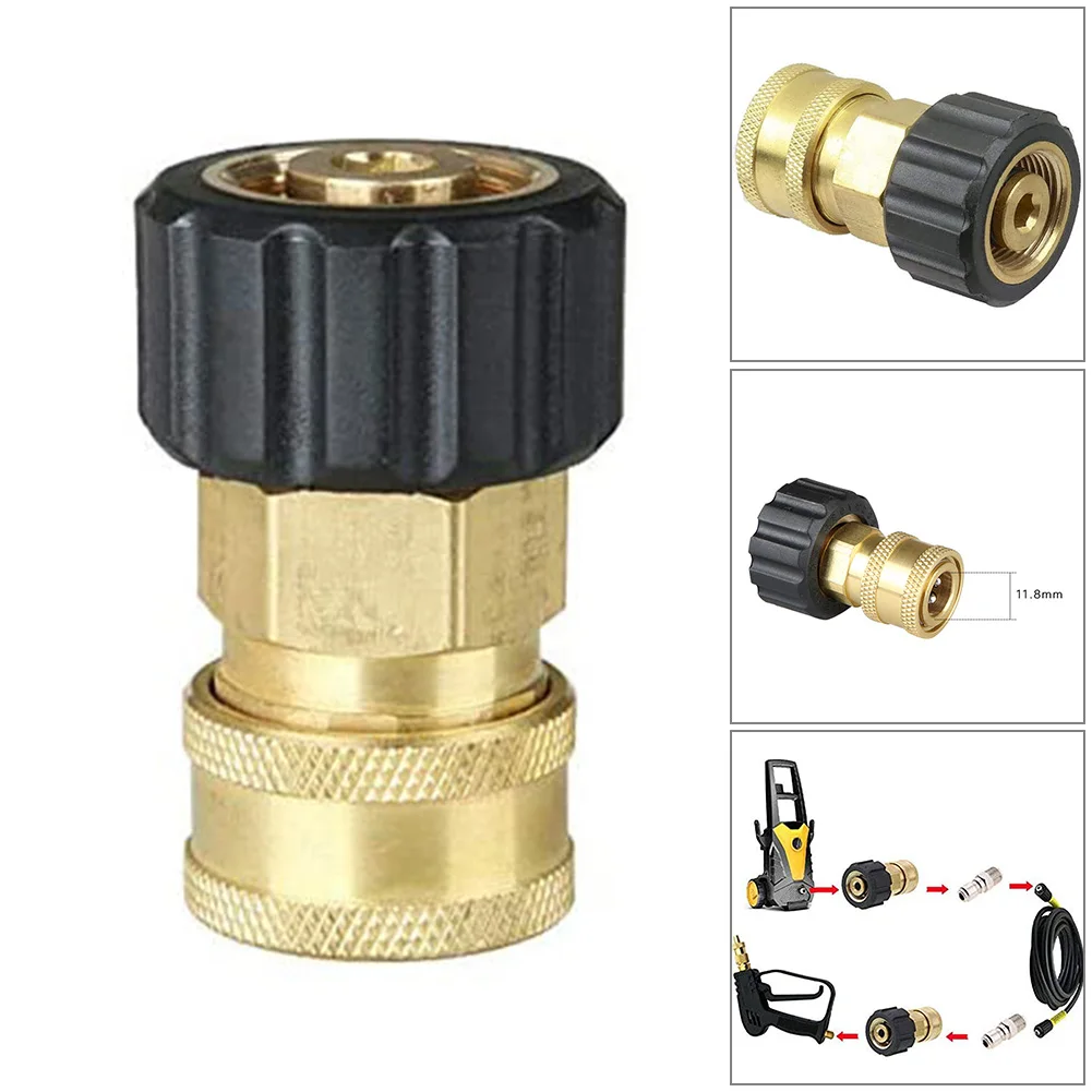 M22 Male To 1/4" Quick Connector Adapter Replacement Pressure Washer Spray Cleaning Tools Max Working Pressure 5,000 PSI
M22 Male To 1/4" Quick Connector Adapter Replacement Pressure Washer Spray Cleaning Tools Max Working Pressure 5,000 PSI