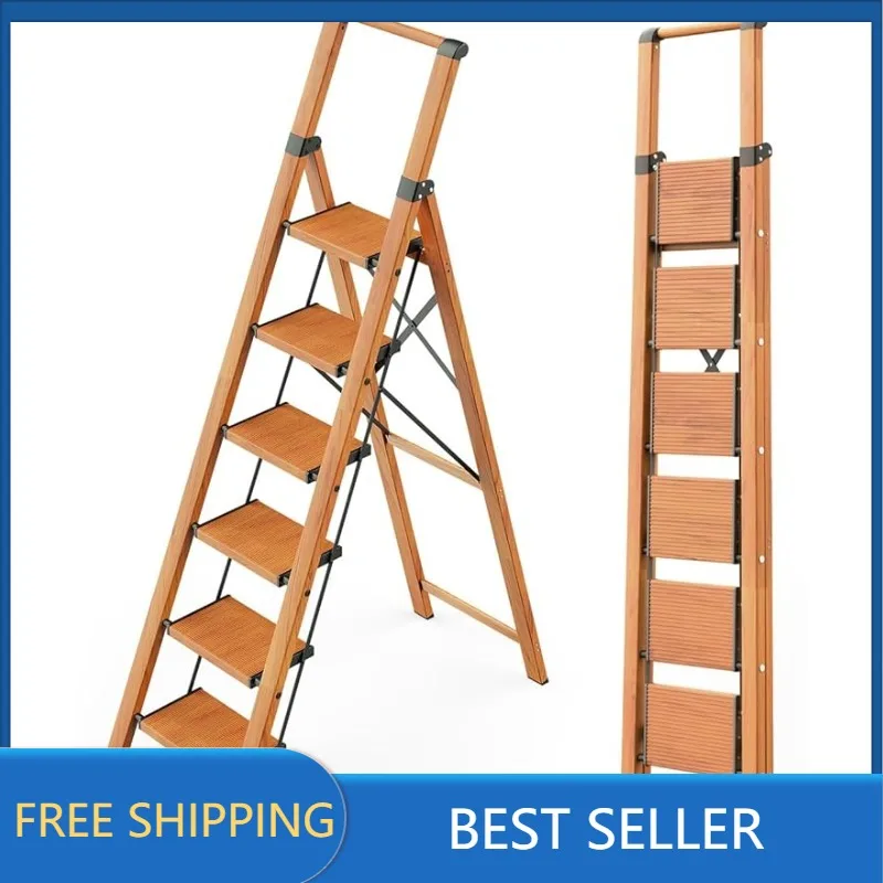 WOA WOA 6 Step Ladder, Folding Ladder with Handrails for High Ceilings, Indoor Tall Ladders with Wide Pedals
WOA WOA 6 Step Ladder, Folding Ladder with Handrails for High Ceilings, Indoor Tall Ladders with Wide Pedals
