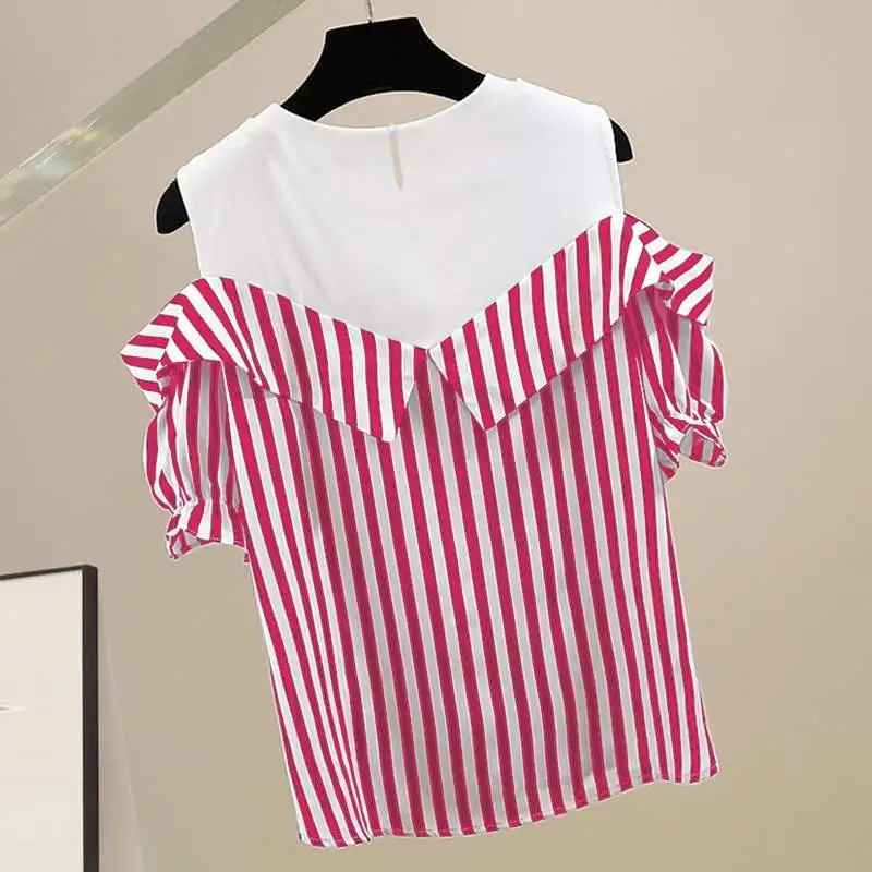 ZANZEA Women Cold Shoulder Blouse Fashion Plaid Stitching Shirt Holiday Summer Bowtie Short Sleeve Tops 2024 Vintage Loose Blusa ZANZEA Women Cold Shoulder Blouse Fashion Plaid Stitching Shirt Holiday Summer Bowtie Short Sleeve Tops 2024 Vintage Loose Blusa