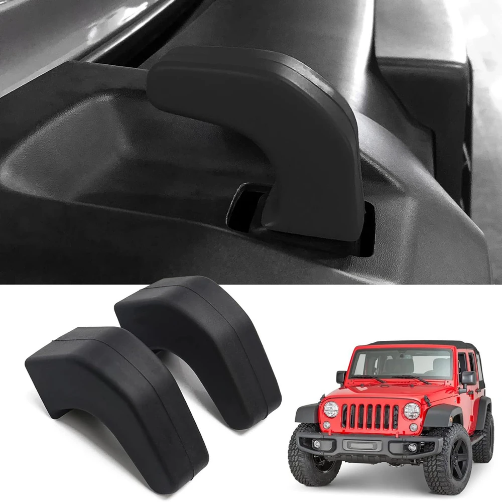 

2Pcs Bumper Tow Hook Covers For Wrangler JK JL Gladiator TJ 2007-2023 Tow Hook Protector Car Accessories