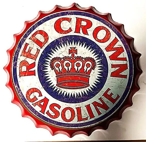 

Royal Tin Sign Bottle Cap Metal Tin Sign Gasoline Gas Oil Petrol Diameter , Round Metal Signs for Home and Kitchen Bar Cafe .
