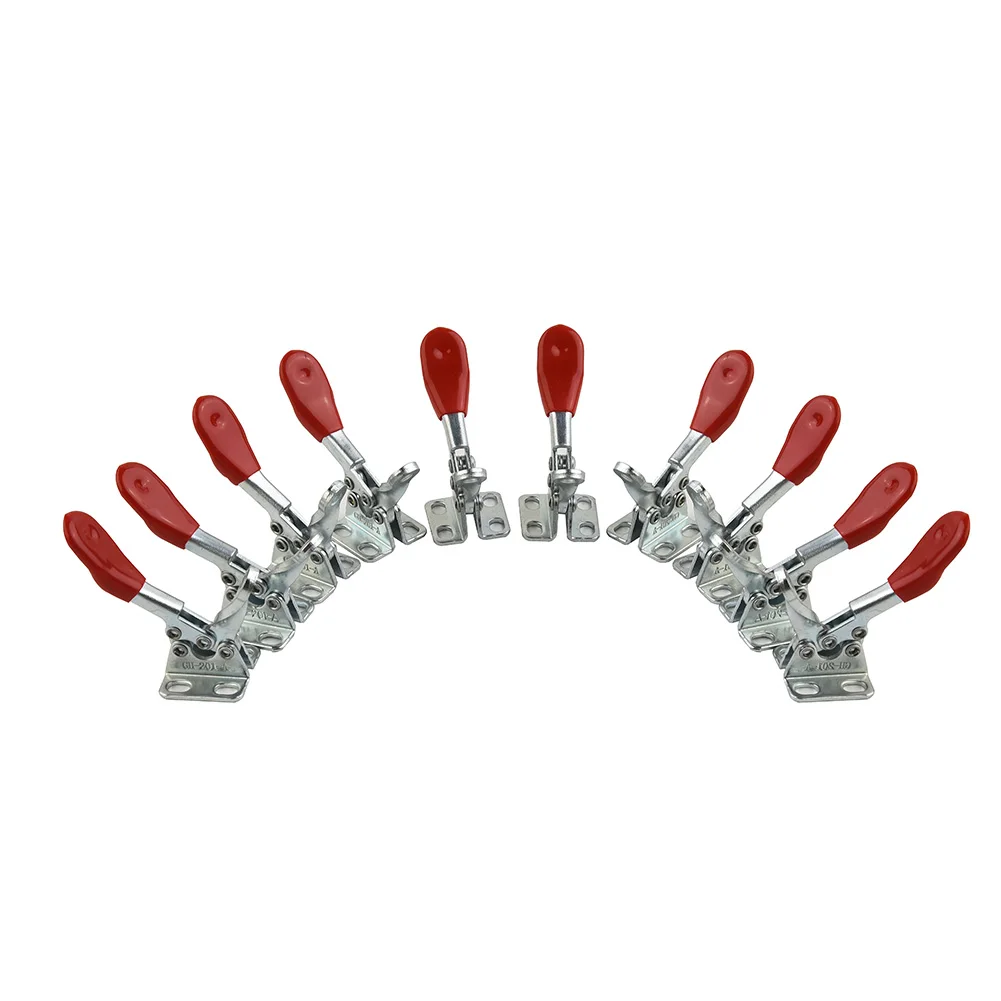10 PCS Red Toggle Clamp GH-201A Quick Release Hand Tools Horizontal Clip Set Vertical/Horizontal Type For Hand Tool
10 PCS Red Toggle Clamp GH-201A Quick Release Hand Tools Horizontal Clip Set Vertical/Horizontal Type For Hand Tool
