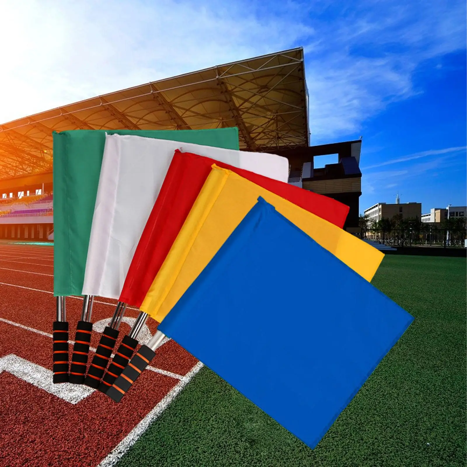 3Pcs Referee Flags Equipment Sports Rugby with Stainless Steel Pole for Soccer Assistant Volleyball Starting Flag Referee Coach
3Pcs Referee Flags Equipment Sports Rugby with Stainless Steel Pole for Soccer Assistant Volleyball Starting Flag Referee Coach