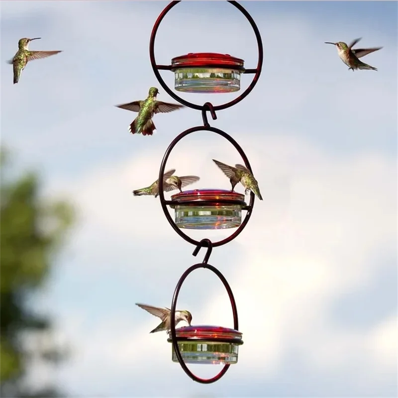 

Outdoor Humming Bird Feeder Attract Birds Hummingbird Drinker Feeder Ant Bee Proof for Outside Garden Backyard Patio Deck