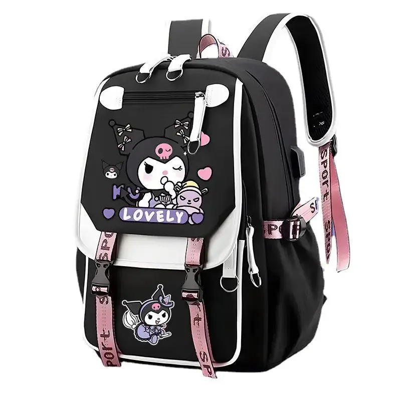 

Kuromi Sanrio Mochila Girl Fashion backpack large capacity student school bag travel backpack Laptop Storage bag Bookbags