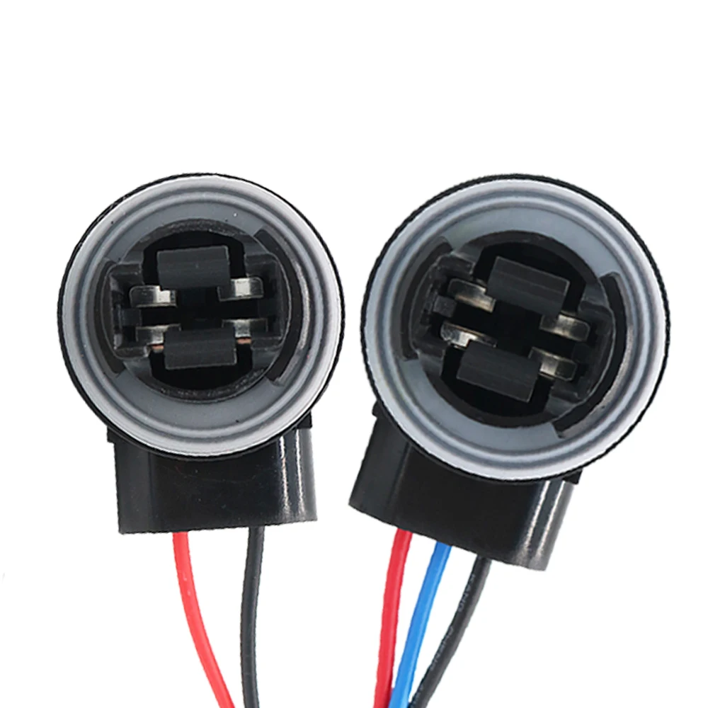 

YSY 4pcs 3156 3157 3357 4157 Car Led Bulbs Lamp Socket Adapter Connector Harness Wiring For Car Brake Turn Signal Backup Light