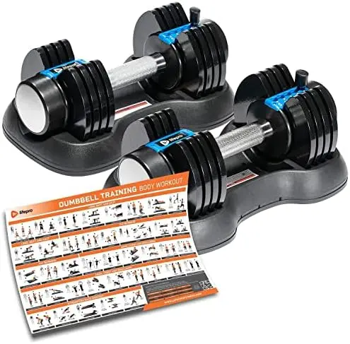 Adjustable Dumbbell Set 25 lbs pair, Adjustable Dumbbells Set of 2 Dumbbells, Adjustable Weight Set, Adjustable Dumbell Set, Adj
Adjustable Dumbbell Set 25 lbs pair, Adjustable Dumbbells Set of 2 Dumbbells, Adjustable Weight Set, Adjustable Dumbell Set, Adj