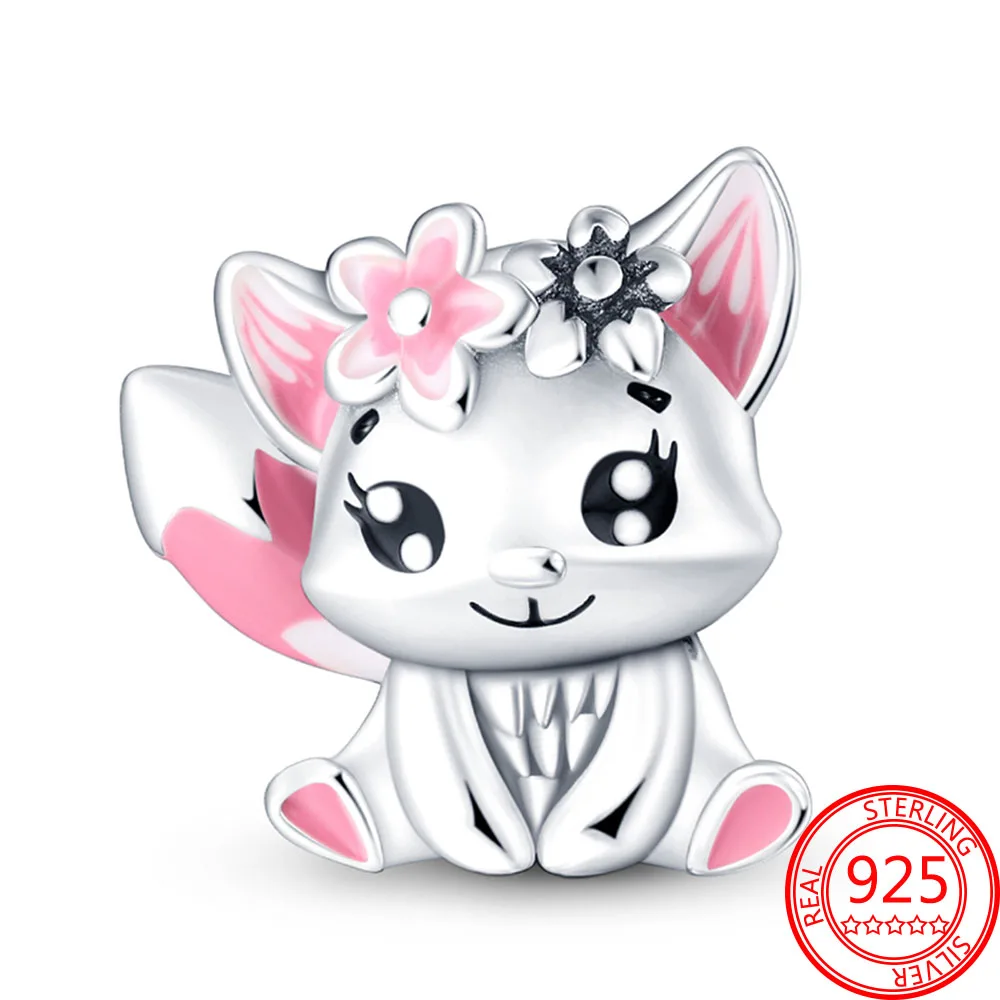 Animal Charm Fit Pandora Bracelet Pink Peach Blossom Fox Dangle Charm DIY Bangle Beads Jewelry Party Gift
Animal Charm Fit Pandora Bracelet Pink Peach Blossom Fox Dangle Charm DIY Bangle Beads Jewelry Party Gift