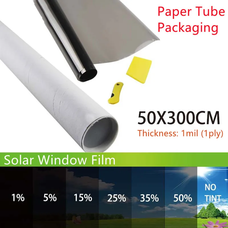 1/5/15/25/35 Percent VLT Window Tint Film Glass Sticker Sun Shade Film for Car Truck UV Protector Foils Sticker Films 50cmX300cm
1/5/15/25/35 Percent VLT Window Tint Film Glass Sticker Sun Shade Film for Car Truck UV Protector Foils Sticker Films 50cmX300cm