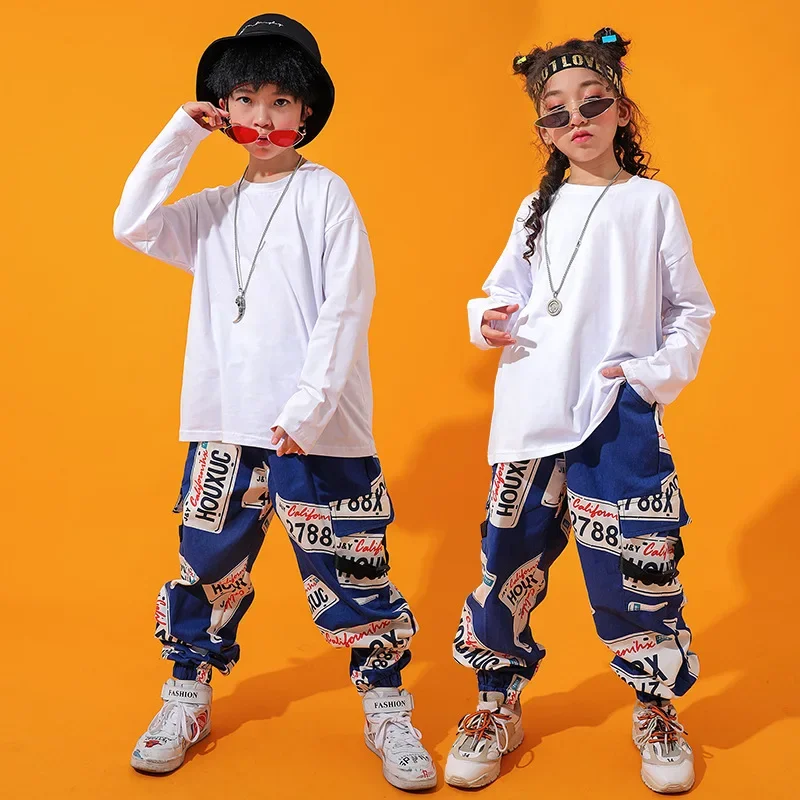 Hip Hop Dancing Outfits Tshirt Cargo Dancing Pants Boys Girls Loose Jazz Dance Wear Costumes Clothes
Hip Hop Dancing Outfits Tshirt Cargo Dancing Pants Boys Girls Loose Jazz Dance Wear Costumes Clothes