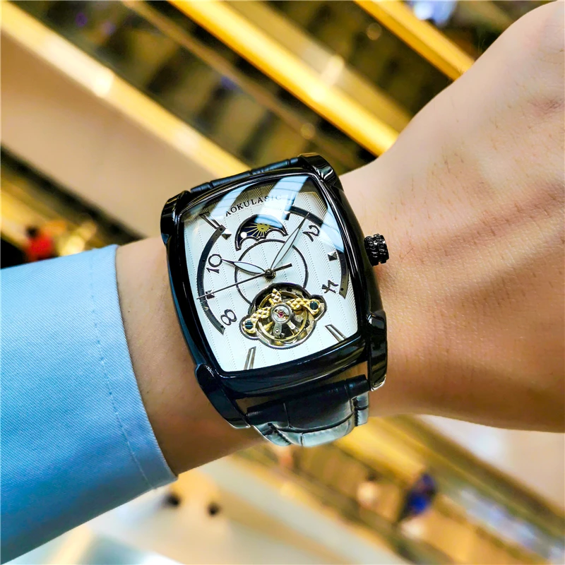 AOKULASIC Men Mechanical Wristwatches Automatic Mens Top Brand Fashion Waterproof Luxury Man Watch Tourbillon erkek kol saati
AOKULASIC Men Mechanical Wristwatches Automatic Mens Top Brand Fashion Waterproof Luxury Man Watch Tourbillon erkek kol saati