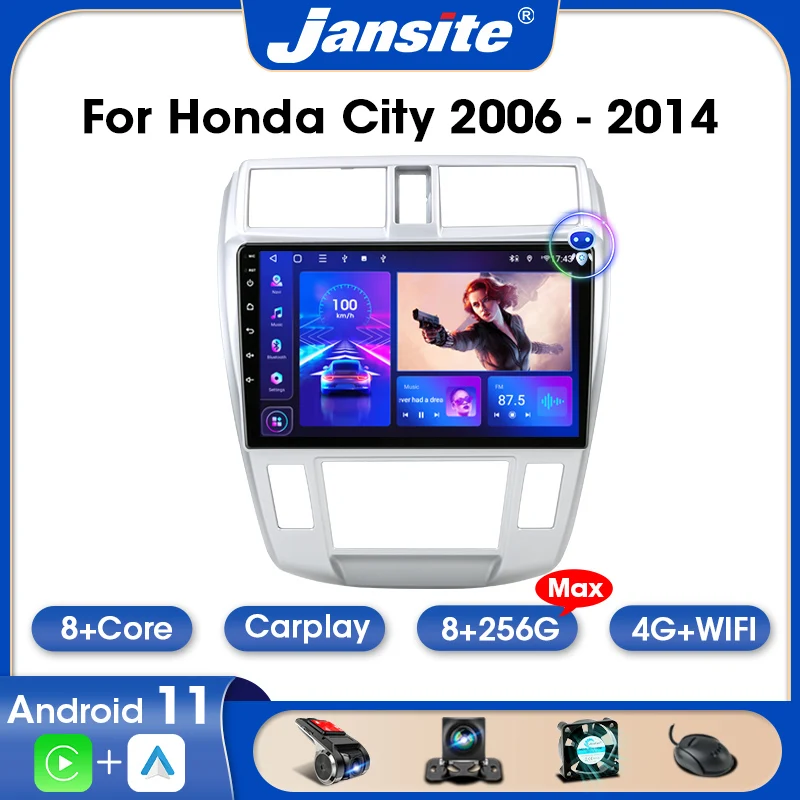 Jansite 2 Din Android 11 Car Radio For Honda City 2006-2014 AC 8G+256G Multimedia Player Split Screen Auto Stereo Audio RDS DSP
Jansite 2 Din Android 11 Car Radio For Honda City 2006-2014 AC 8G+256G Multimedia Player Split Screen Auto Stereo Audio RDS DSP