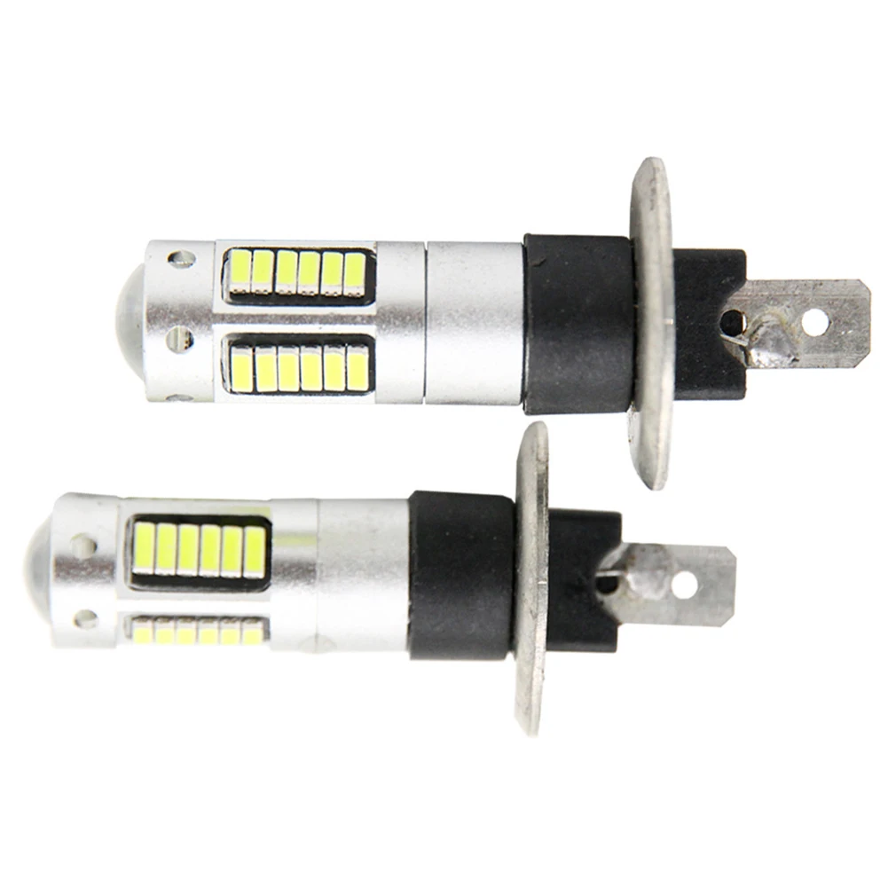 

LED Fog Light LED Front Fog Lamp LED Fog Light Bulbs Kit Ultra-Brigh Conversion Kit H1 4014 30SMD 1pair Automobile Lamp