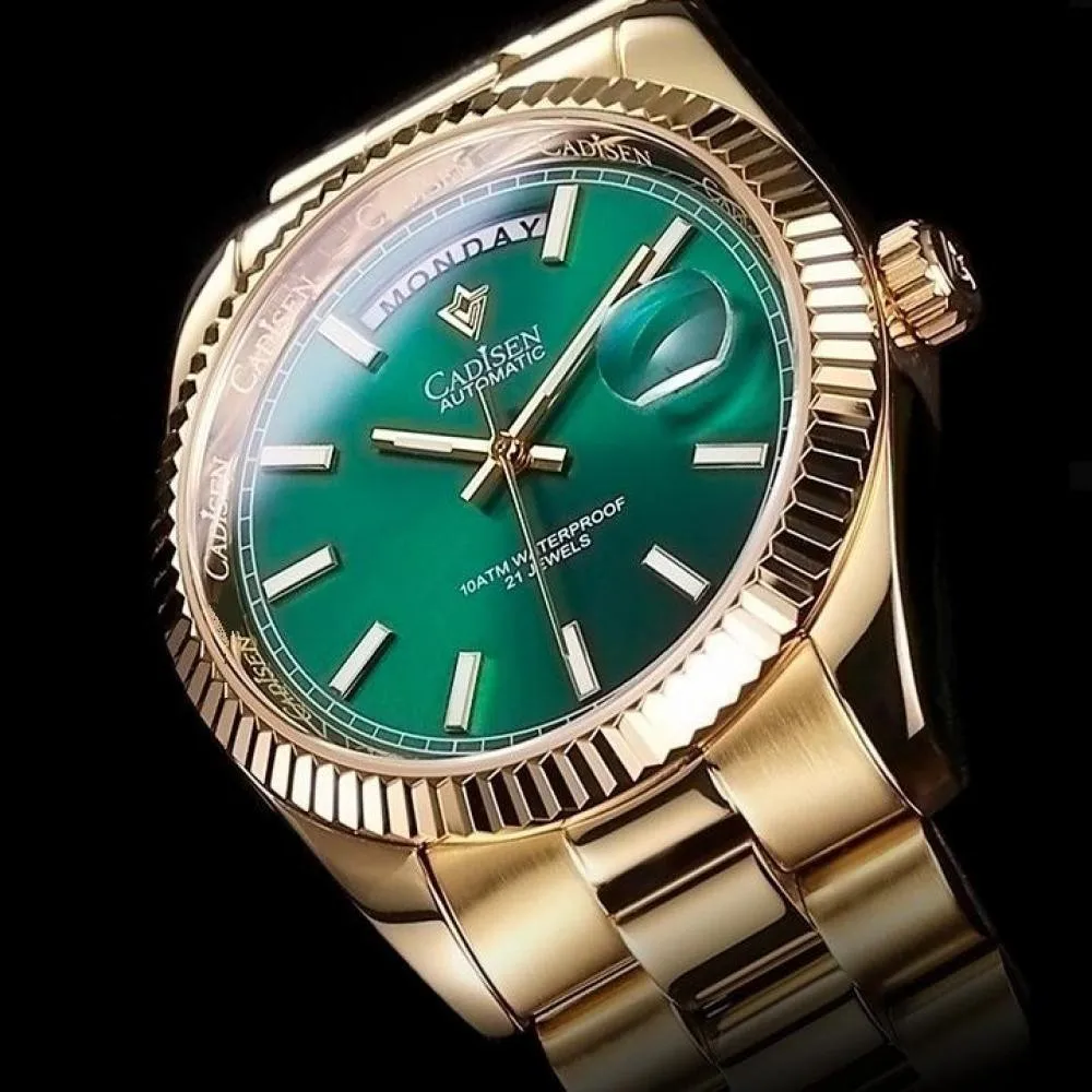 

Cadisen For Mens Watch Sapphire Crystal Miyota Mechanical Male New Automatic Wristwatch 10bar Waterproof Date Relogio Masculino