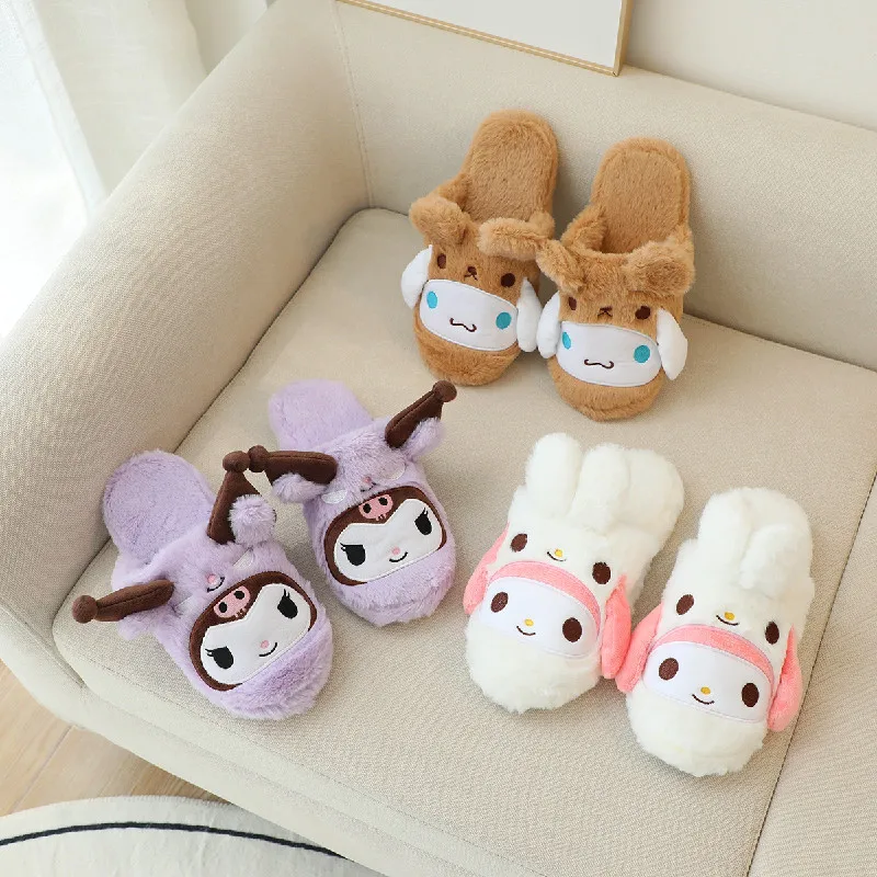Sanrio Kawaii Kuromi Cinnamoroll My Melody мультфильм аниме плюшевые туфли женские домашние хлопковые теплые тапочки зимние Рождественский подарок для девочек
Sanrio Kawaii Kuromi Cinnamoroll My Melody мультфильм аниме плюшевые туфли женские домашние хлопковые теплые тапочки зимние Рождественский подарок для девочек